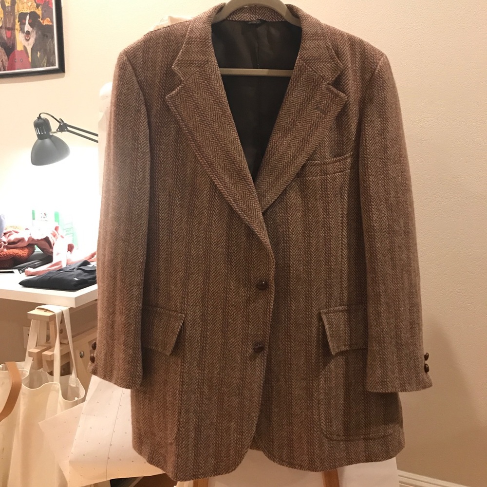 HARRIS TWEED vintage style tailored jacket